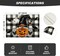 Set of 4 Buffalo Plaid Gnome Pumpkin Halloween Placemats - 12x18 Inch (Black/Beige)